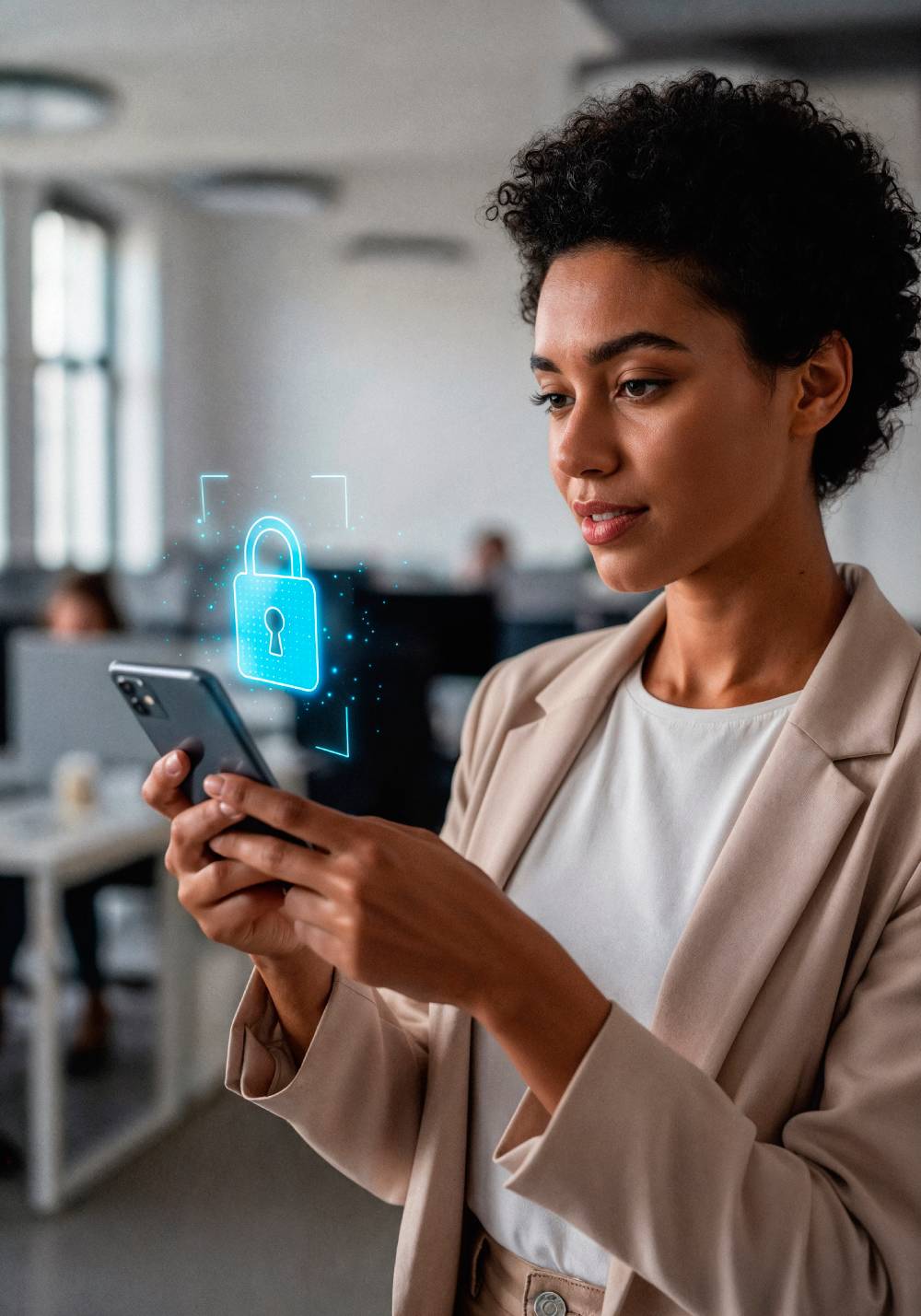 woman-with-phone-security-lock-symbol-image Liberty-Shield online freedom and privacy protection service